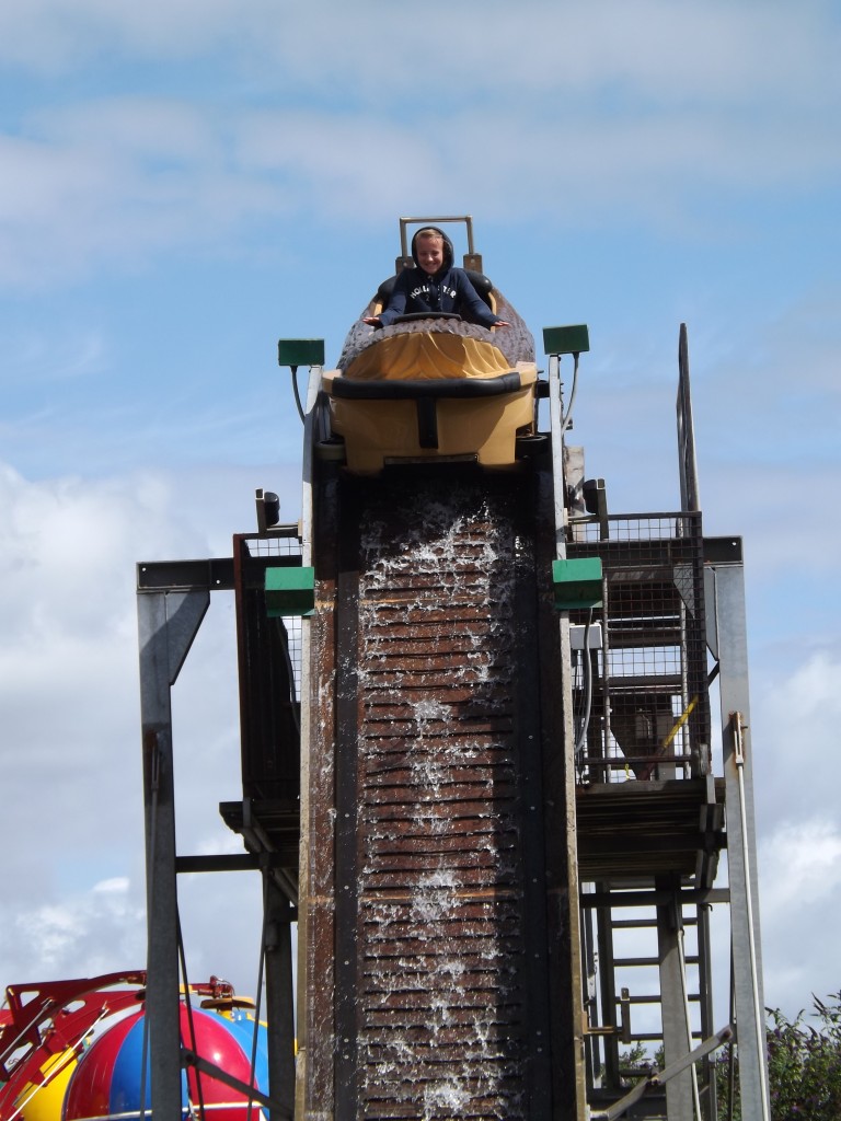 Canyon river log flume