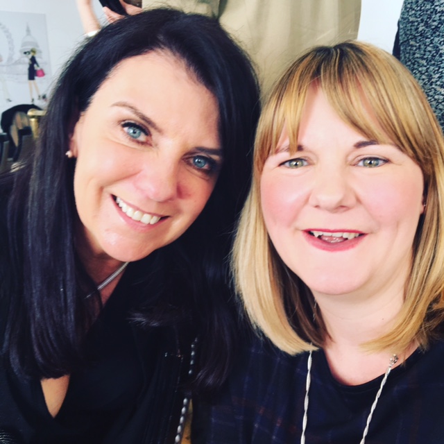 selfie of Emma and Sarah jagger both wearing black Emma is living with rosacea which is visible on her cheeks