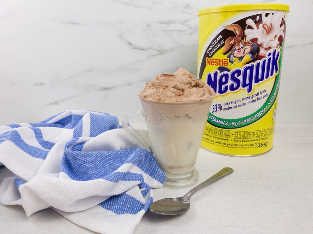 Easy Whipped Chocolate Milk with Nesquik Powder