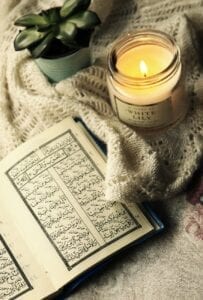 yellow scented candle
